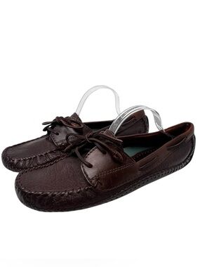 H.S. Trask Mens Loafers Sz 13 Brown Leather Tassel Casual Slip On Driving Shoe